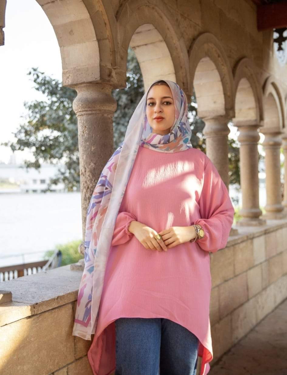 Pink Blouse with Long Sleeves