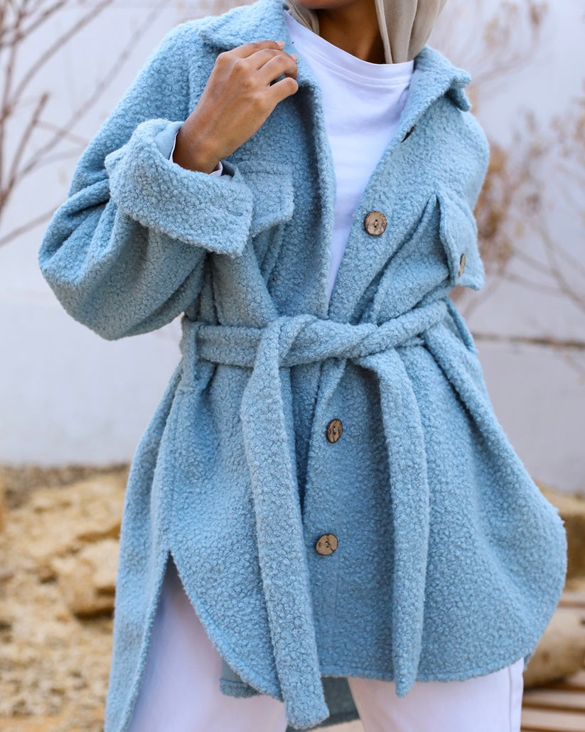 Light Blue Jacket with Buttons