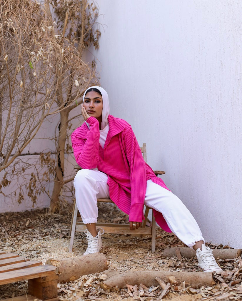 Pink Shirt Dress